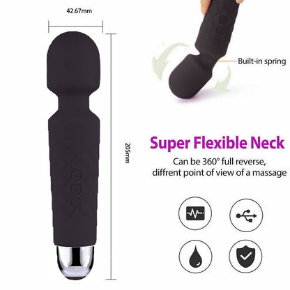 Magic Massage Wand Muscle Relaxation Massager 20 Speed Vibrating Full Body Therapy Motor Vibration - Electric Massagers | Buy Online in UK