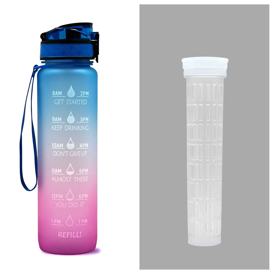 1L Tritan Motivational Water Bottle with Time Marker – Leakproof Sports Bottle (UK) - Water Bottles | Buy Online in UK