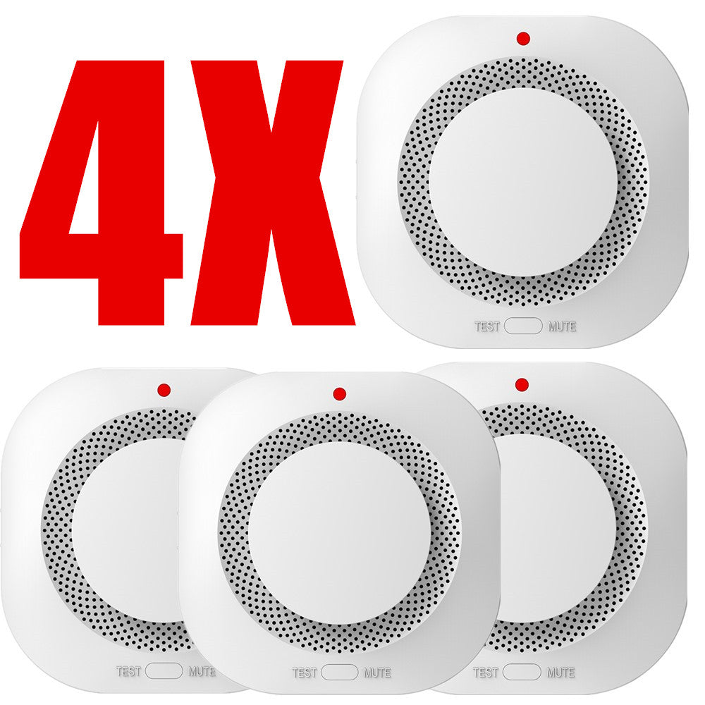 （4 Pack）Smoke Alarm Fire Protection Home Security System Smoke Alarm