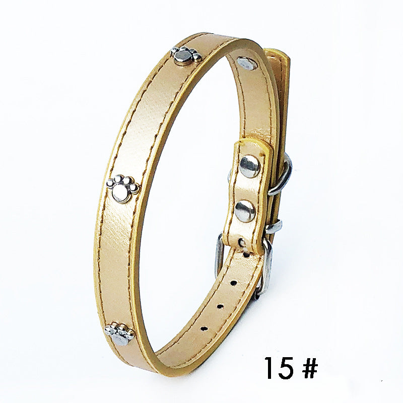 Pack Of 10 1.5 Leather Collars Dog Collars, PU Collars