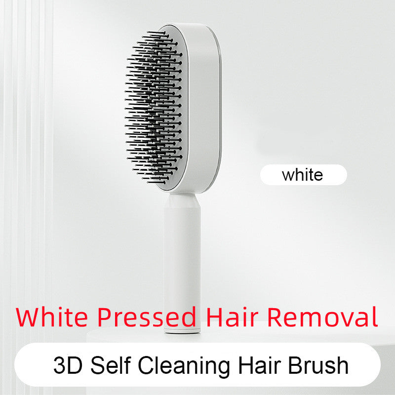 Self-Cleaning Hair Brush for Women – One-Key Cleaning, Anti-Static Hair Loss Comb - Hair Combs | Buy Online in UK