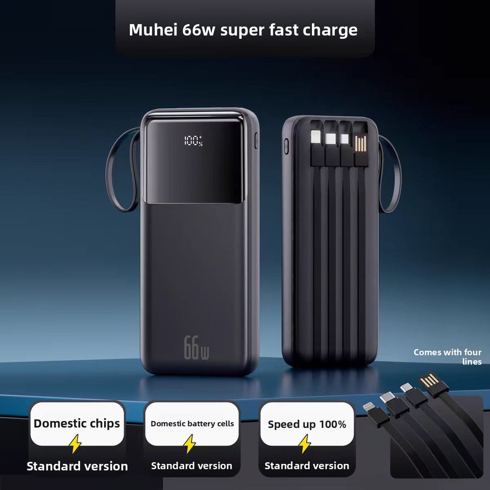 Portable Power Bank with Built-in Cable | Fast Charging Travel Charger UK - Power Banks | Buy Online in UK