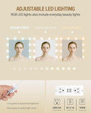 White 47 Inch Vanity Desk Multicolor RGB LED Lighting-3