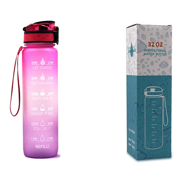 1L Tritan Motivational Water Bottle with Time Marker – Leakproof Sports Bottle (UK) - Water Bottles | Buy Online in UK