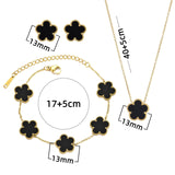 Clover Five-Petal Bracelet Jewelry – Lucky Flower Charm Bracelet for Women