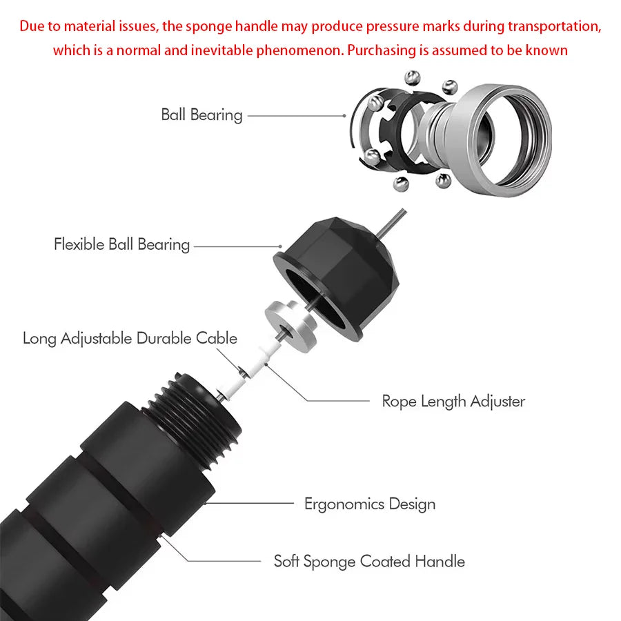 With Ball Bearings Adjustable Tangle-Free Speed Wire Jump Rope - Jump Ropes | Buy Online in UK