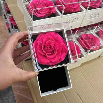 Buy Eternal Rose Jewelry Box with Hidden Necklace Drawer – Valentine Gift for Women in UK - High Quality Jewelry Boxes