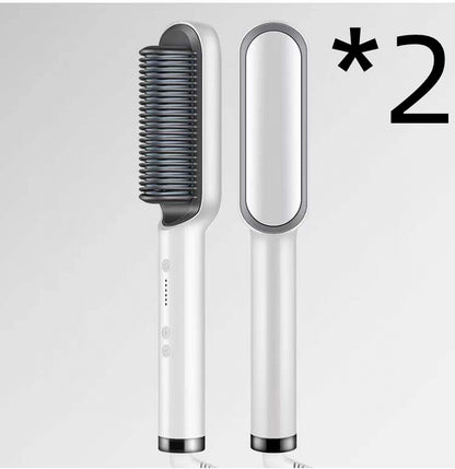 New 2-in-1 Hair Straightener & Curling Tong – Dual-purpose Electric Hair Brush - Straightening Brushes | Buy Online in UK