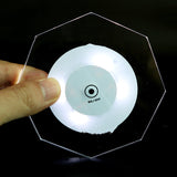 LED Glow Crystal Coaster – Acrylic Luminous Light‑Up Base for Bar, Cocktail & Mug Display - Coasters | Buy Online in UK
