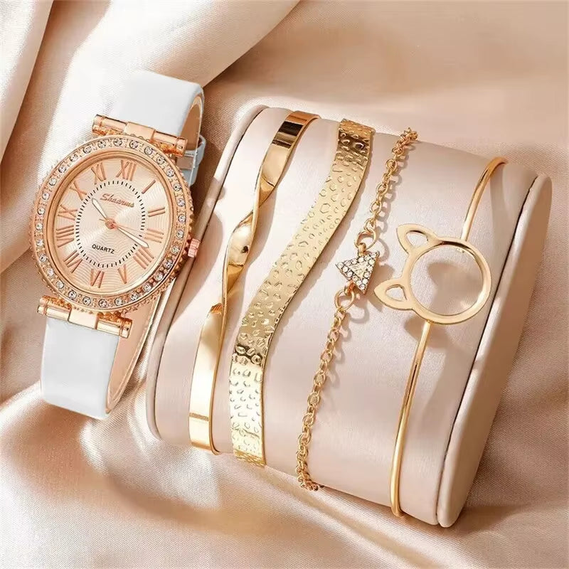 Women'S Fashion Quartz Watch Luxury Leather Band Analog Wristwatch Ladies - Watches | Buy Online in UK