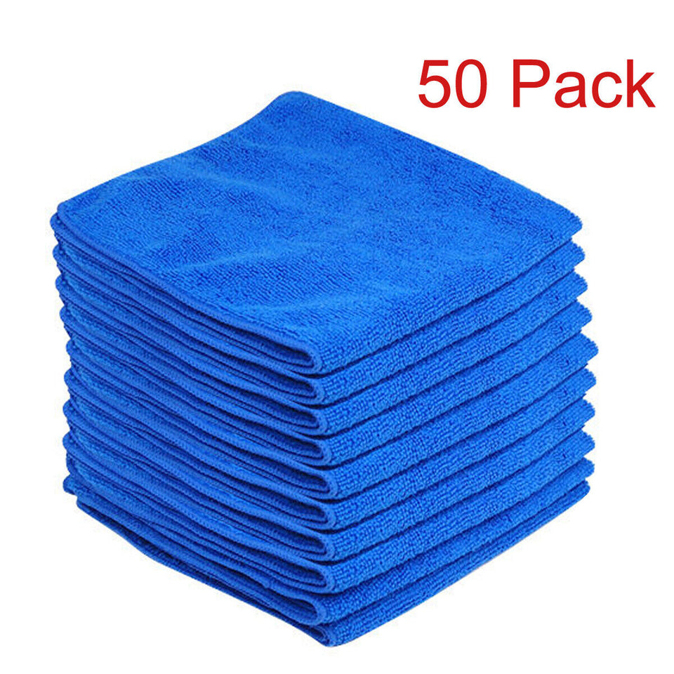 50X LARGE MICROFIBRE CLEANING AUTO CAR DETAILING SOFT CLOTHS TOWEL DUSTER WASH