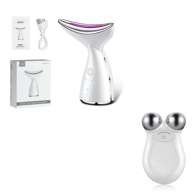 EMS Microcurrent Neck & Face Beauty Device – LED Photon Therapy for Skin Tightening - Skin Care Tools | Buy Online in UK