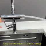 Universal Rotating Waterfall Faucet Nozzle – Splash‑Proof Bubbler Extension for Kitchen Sink - Faucet Accessories | Buy Online in UK