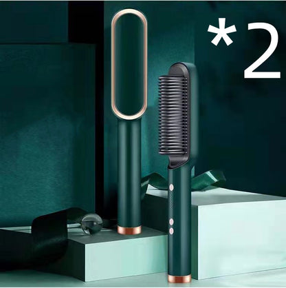 New 2-in-1 Hair Straightener & Curling Tong – Dual-purpose Electric Hair Brush - Straightening Brushes | Buy Online in UK