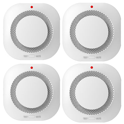 （4 Pack）Smoke Alarm Fire Protection Home Security System Smoke Alarm