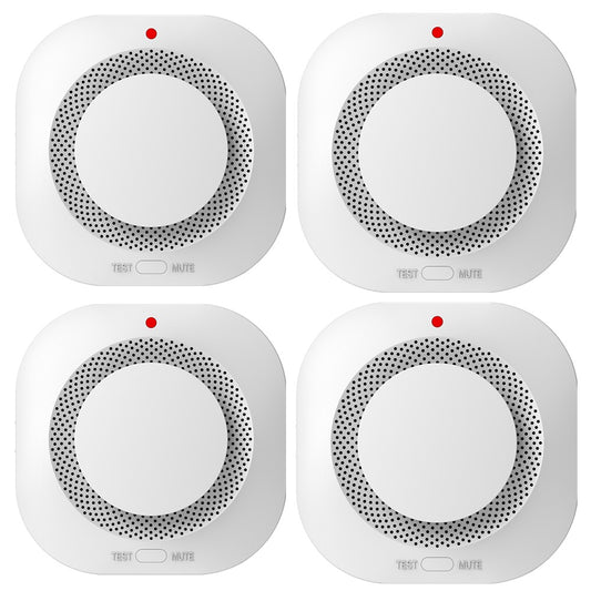 （4 Pack）Smoke Alarm Fire Protection Home Security System Smoke Alarm