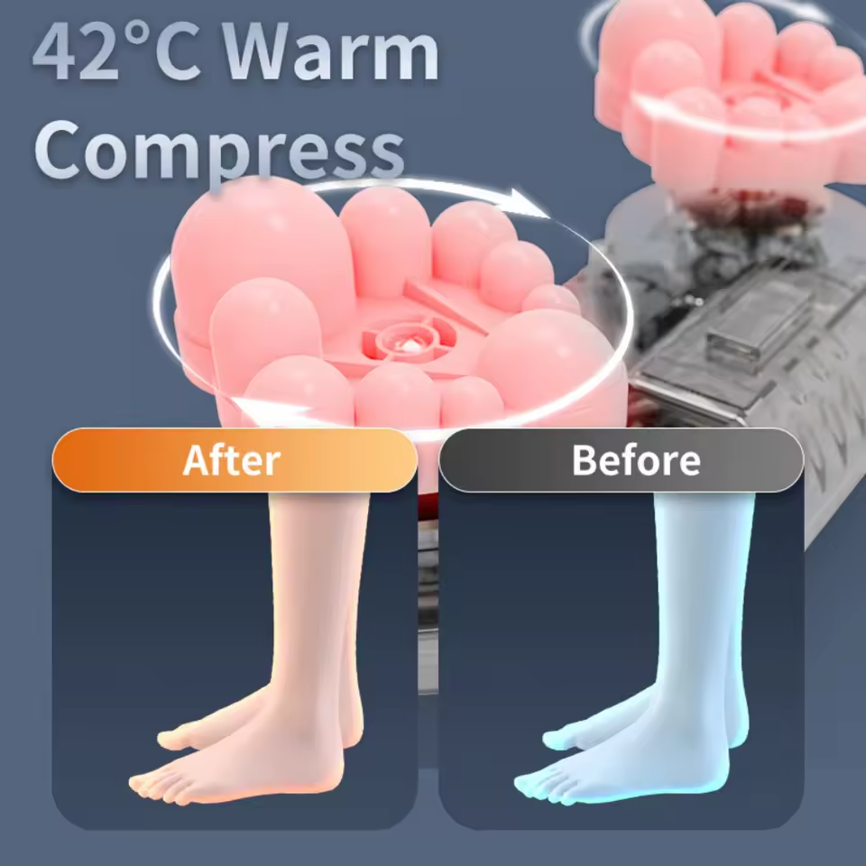 Foot Massager with Heat Kneading Rolling Pain Relief