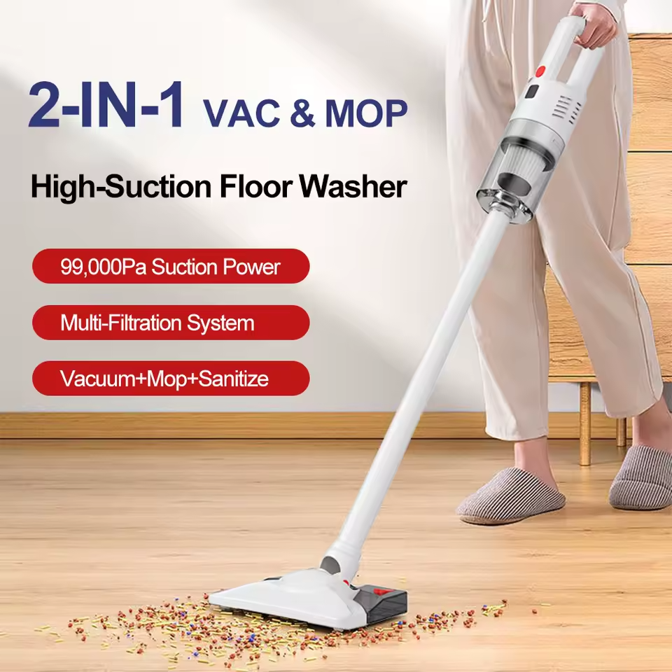 2-in-1 Cordless Wet Dry Vacuum Mop Cleaner Self-Cleaning Hard Floor