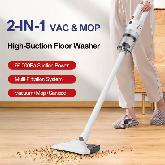 2-in-1 Cordless Wet Dry Vacuum Mop Cleaner Self-Cleaning Hard Floor