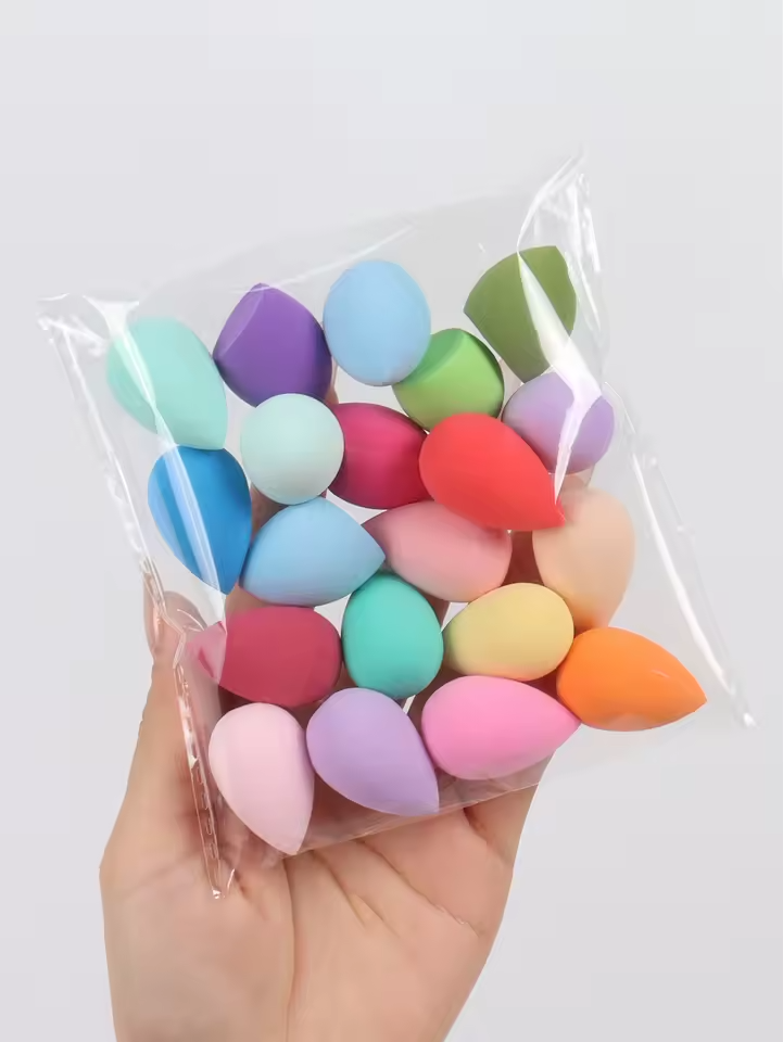 Mini Makeup Eggs 20 Pack Random Colors Shapes – Multi-Color Beauty Sponges