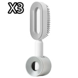Self-Cleaning Hair Brush for Women – One-Key Cleaning, Anti-Static Hair Loss Comb - Hair Combs | Buy Online in UK