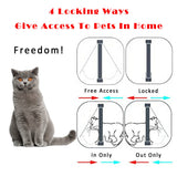 Pet Door Locking Small Medium Large Dog Cat Flap Magnetic White Frame 4 Way--21x20x6 - Door-Mounted Doors | Buy Online in UK