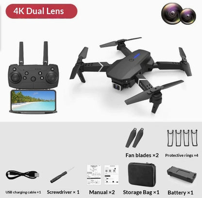 E88 Drone Aerial Photography HD 4K Dual Camera – Remote Control Airplane Toy - Drones | Buy Online in UK