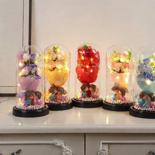 Bouquet soap flower night light - Decorative Bottles | Buy Online in UK