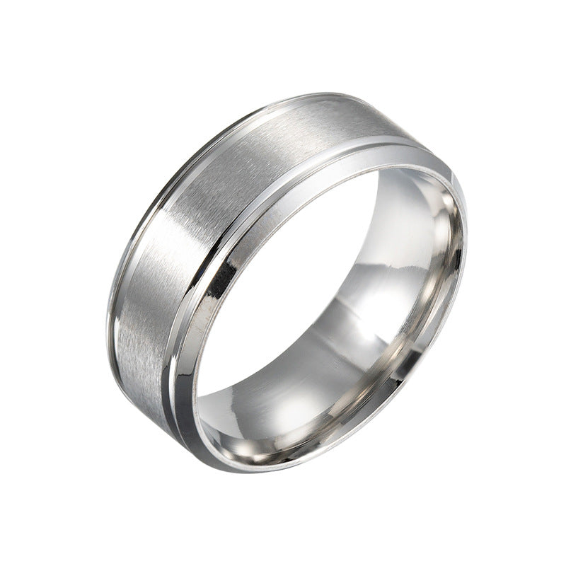 Men's Wedding Rings Black Silver Gold Pure 8MM Rings