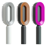 Self-Cleaning Hair Brush for Women – One-Key Cleaning, Anti-Static Hair Loss Comb - Hair Combs | Buy Online in UK