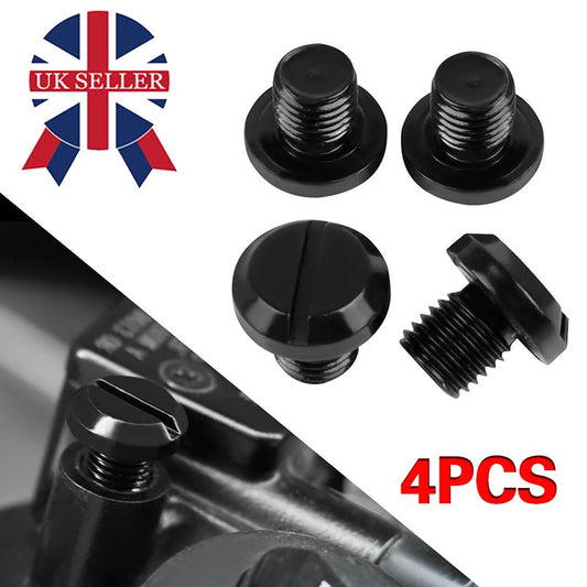 Universal Motorcycle Mirror Hole Blanking Plugs M10 Black Screws Bolts Cap 4 Pcs - Motor Vehicle Mirrors | Buy Online in UK