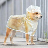 Dog Puppy Rain Coat PVC Waterproof Clear Transparent Pet Hooded Jacket - Pet Rain Coats | Buy Online in UK