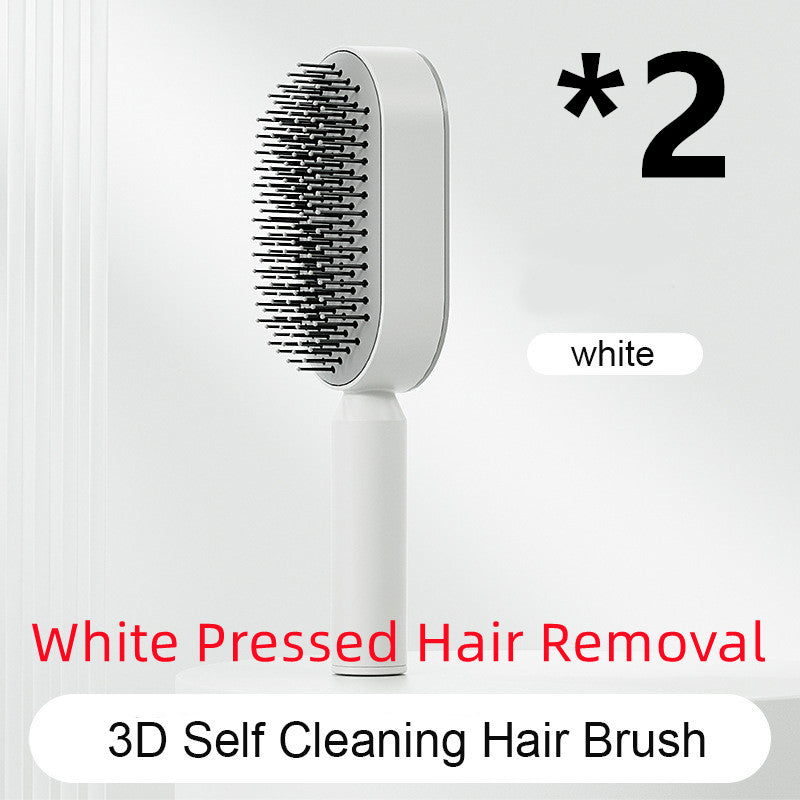Self-Cleaning Hair Brush for Women – One-Key Cleaning, Anti-Static Hair Loss Comb - Hair Combs | Buy Online in UK