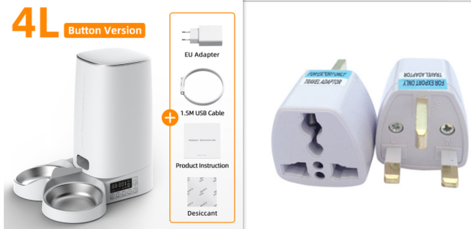 4L Automatic Pet Feeder Cat Food Dispenser Accessorie - Automatic Feeders | Buy Online in UK