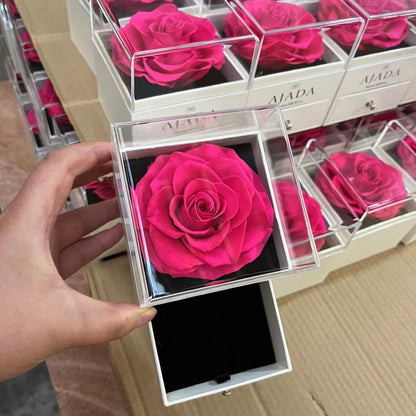 Buy Eternal Rose Jewelry Box with Hidden Necklace Drawer – Valentine Gift for Women in UK - High Quality Jewelry Boxes