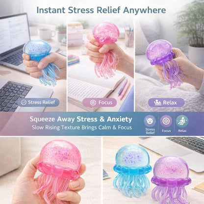 Nee-Doh Jelly Hops Octopus Fidget Toy - Waterproof Sensory Squishy Toy