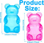 2 pcs Gummy Bear Toy, Squishy Stress Balls for Adults Kids, Sugar Filled Squishy Toys, Fidget