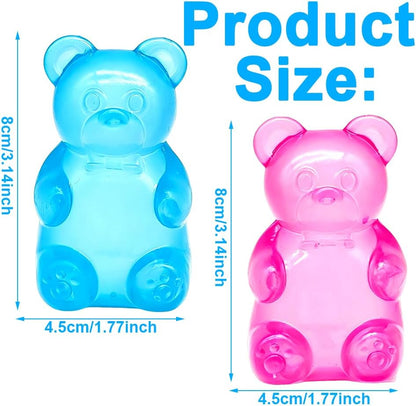 2 pcs Gummy Bear Toy, Squishy Stress Balls for Adults Kids, Sugar Filled Squishy Toys, Fidget