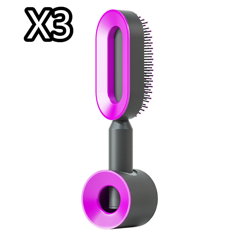 Self-Cleaning Hair Brush for Women – One-Key Cleaning, Anti-Static Hair Loss Comb - Hair Combs | Buy Online in UK