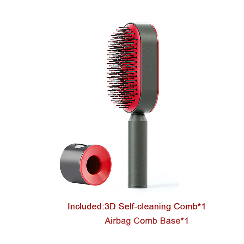 Self-Cleaning Hair Brush for Women – One-Key Cleaning, Anti-Static Hair Loss Comb - Hair Combs | Buy Online in UK