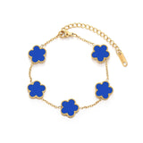 Clover Five-Petal Bracelet Jewelry – Lucky Flower Charm Bracelet for Women