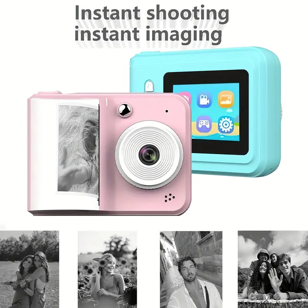 Thermal Print Camera HD 1080P Photo Printing Camera With 3 Rolls Print Paper - Pretend Electronics | Buy Online in UK