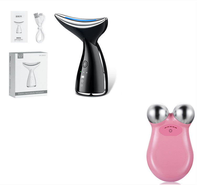 EMS Microcurrent Neck & Face Beauty Device – LED Photon Therapy for Skin Tightening - Skin Care Tools | Buy Online in UK