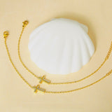 Zircon Cross Bracelet Stainless Steel Jewelry