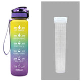 1L Tritan Motivational Water Bottle with Time Marker – Leakproof Sports Bottle (UK) - Water Bottles | Buy Online in UK