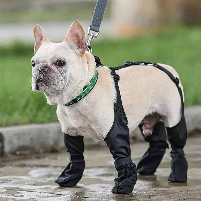 Waterproof Dog Shoes Adjustable Dog Boots Pet Breathable Shoes For Outdoor Walking Soft French Dog Shoes Pets Paws Protector Pet Products