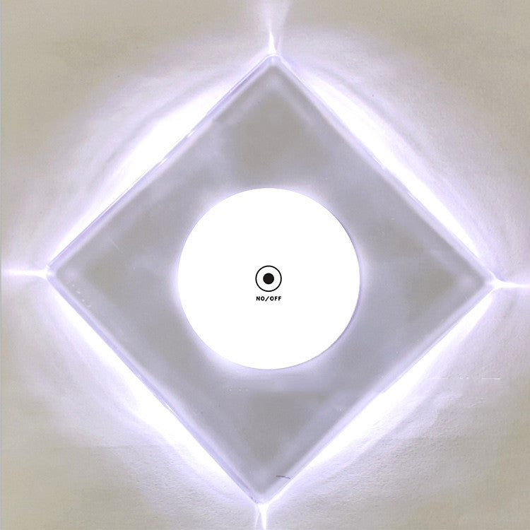 LED Glow Crystal Coaster – Acrylic Luminous Light‑Up Base for Bar, Cocktail & Mug Display - Coasters | Buy Online in UK