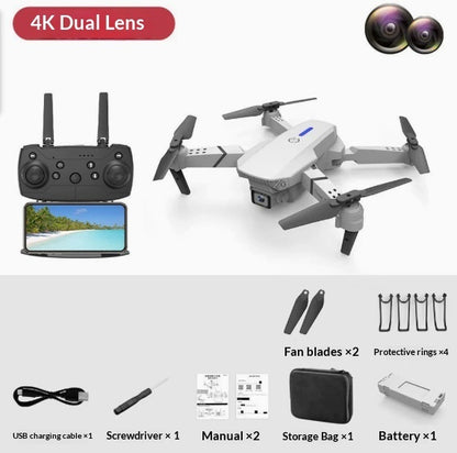 E88 Drone Aerial Photography HD 4K Dual Camera – Remote Control Airplane Toy - Drones | Buy Online in UK