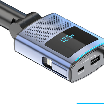 Car Charger with Retractable Cable Fast Charging 80.5W