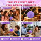 Fuzz Ball Fidget Stress Toy, Squishies Stress Balls, Fuzzball Sensory Ball with Spiky Texture, Squishy Fidget Toys, Adults Anxiety Relief Toys, Portable Fidget Toy for Office, School, Home(purple)